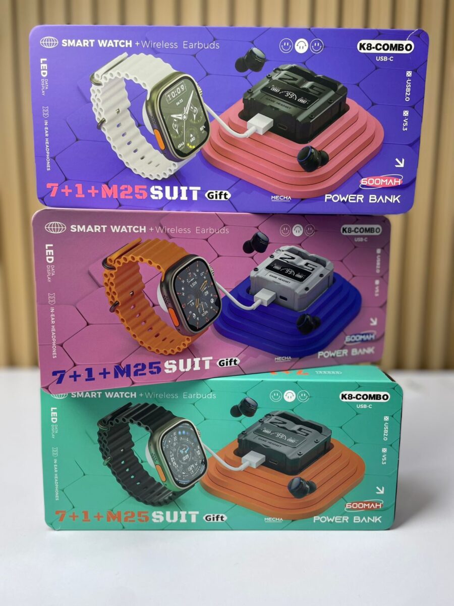 Combo Smart Watch Mas Audifonos Gamer K8